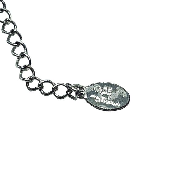 Robert Rose Choker Necklace Turquoise Blue Beaded Plastic Spring Ring Kawaii - Picture 10 of 16